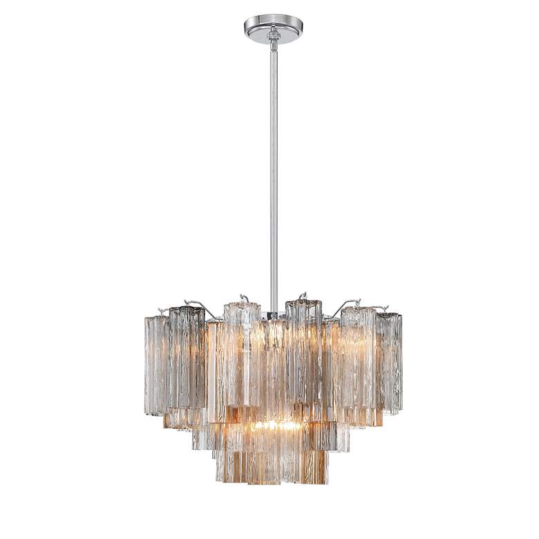 Image 3 Crystorama Addis 22" Wide 9-Light Modern Glass Chandelier more views