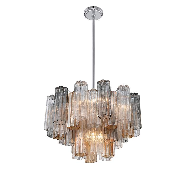 Image 4 Crystorama Addis 22" Wide 9-Light Modern Glass Chandelier more views