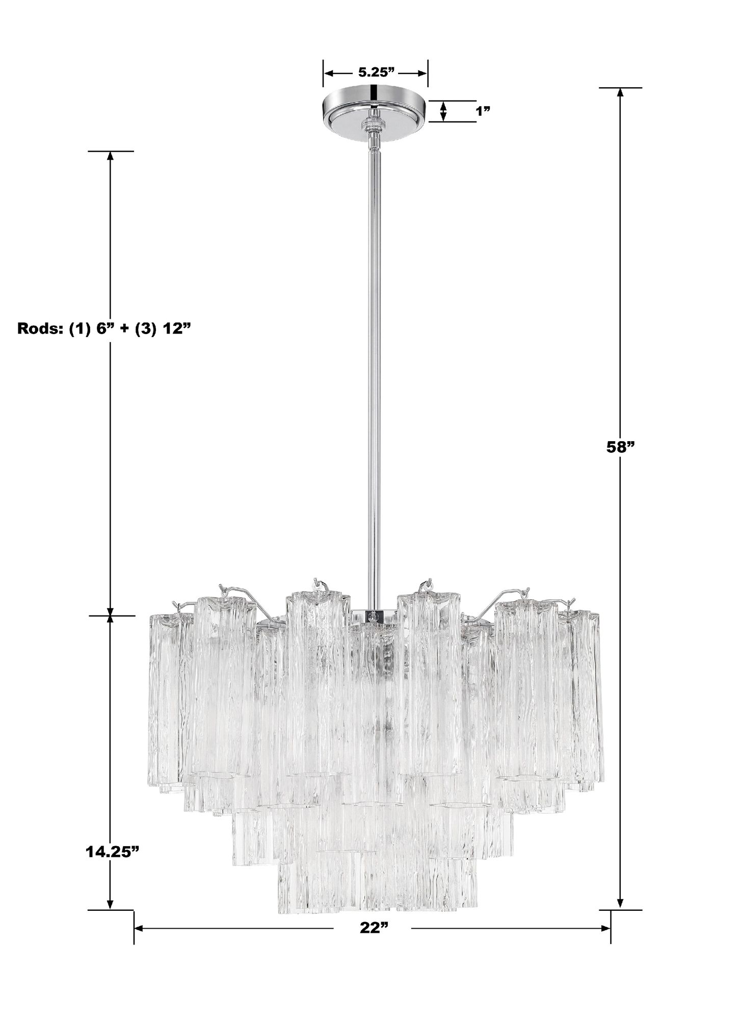 Crystorama Addis 22" Wide 9-Light Polished Chrome Crystal Chandelier