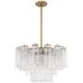2_Crystorama Addis 22" Wide Aged Brass 9-Light Chandelier