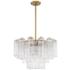 Crystorama Addis 22" Wide Aged Brass 9-Light Chandelier