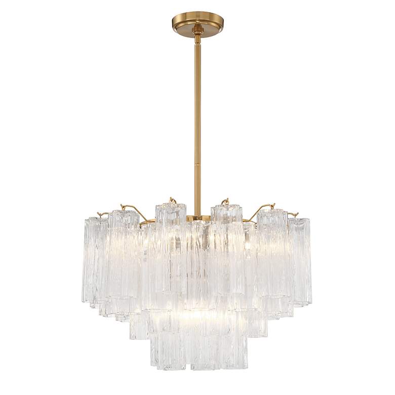 Image 3 Crystorama Addis 22" Wide Aged Brass 9-Light Chandelier more views