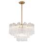 3_Crystorama Addis 22" Wide Aged Brass 9-Light Chandelier more views
