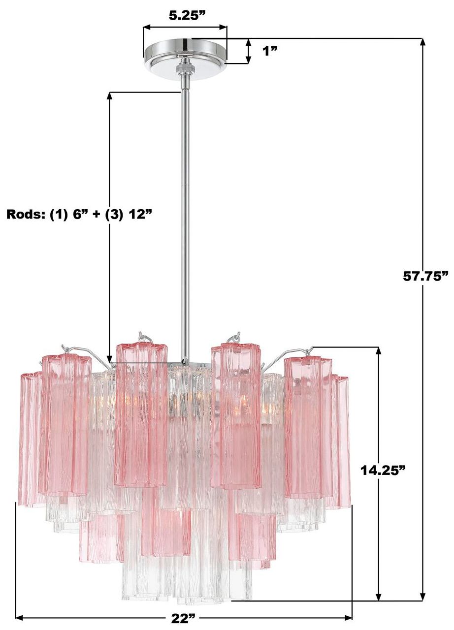 Image 7 Crystorama Addis 22'' Polished Chrome Chandelier more views