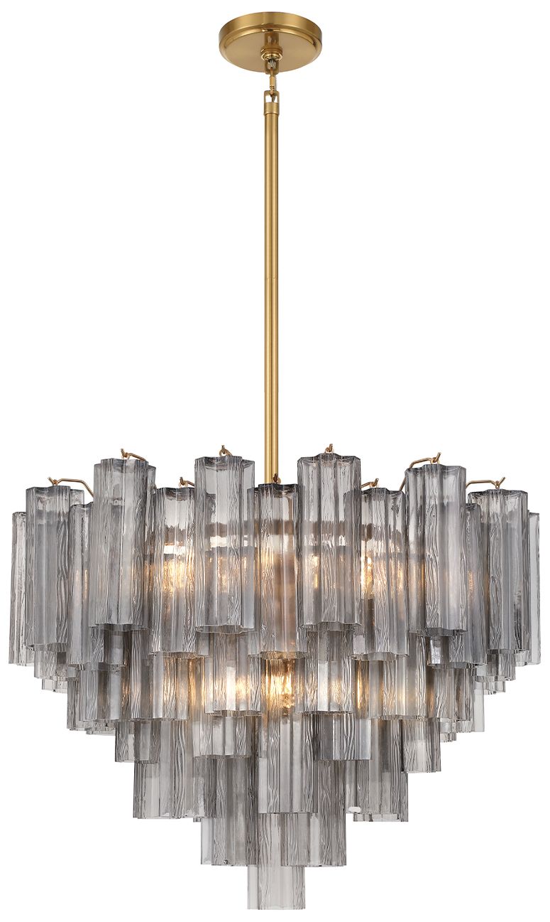 Crystorama Addis 26.75'' Aged Brass Chandelier