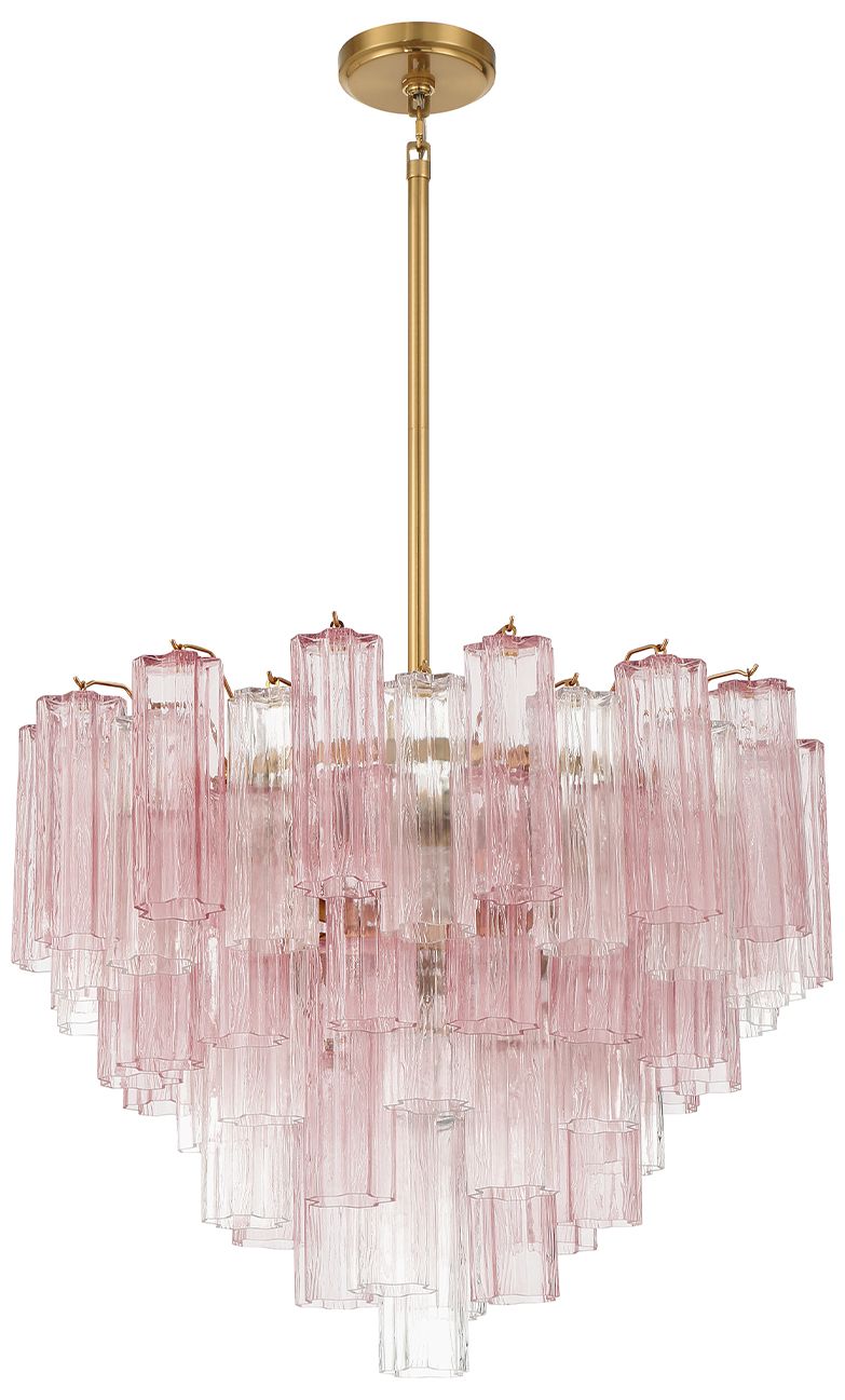 Image 2 Crystorama Addis 26.75'' Aged Brass Chandelier more views