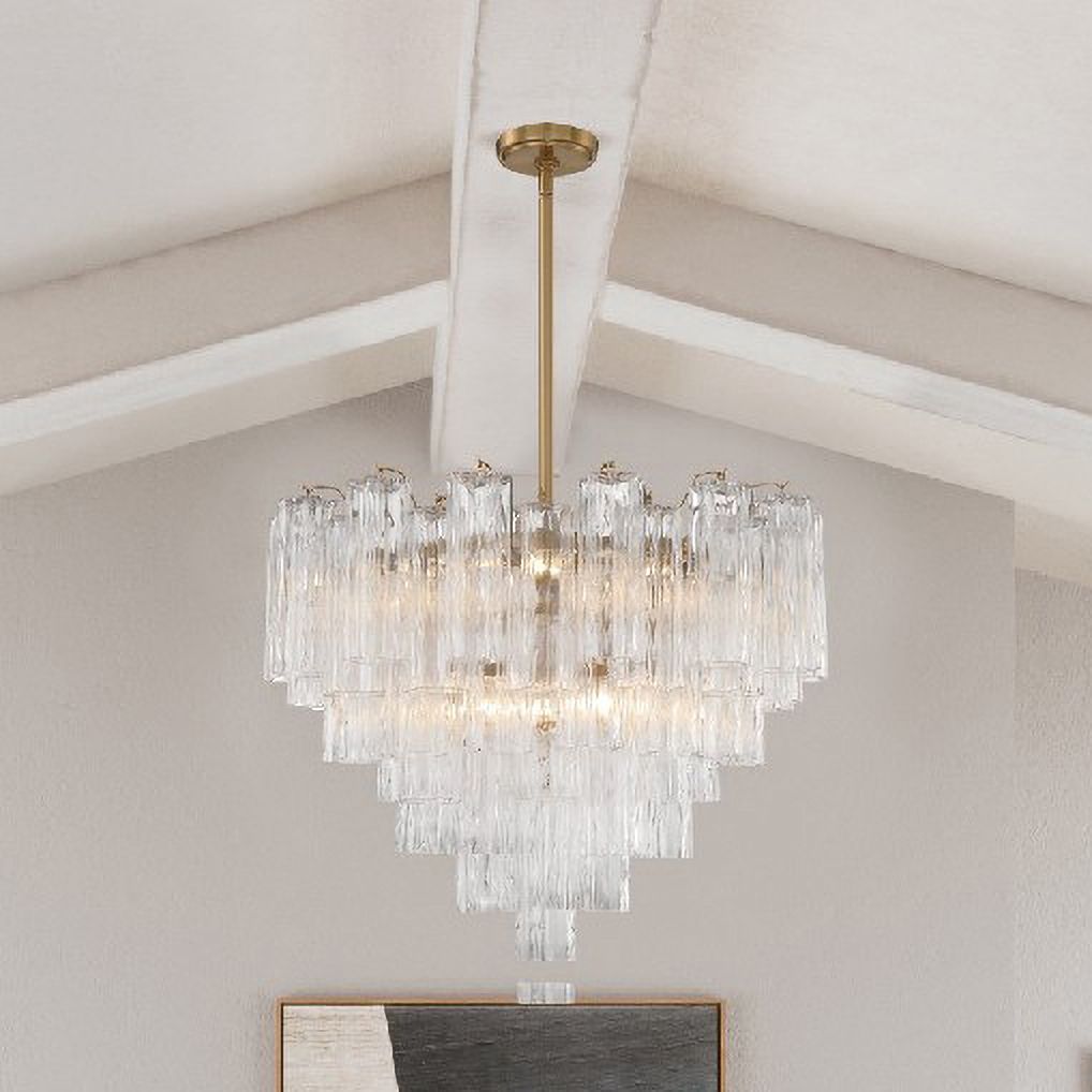 Image 7 Crystorama Addis 26.75'' Aged Brass Chandelier more views