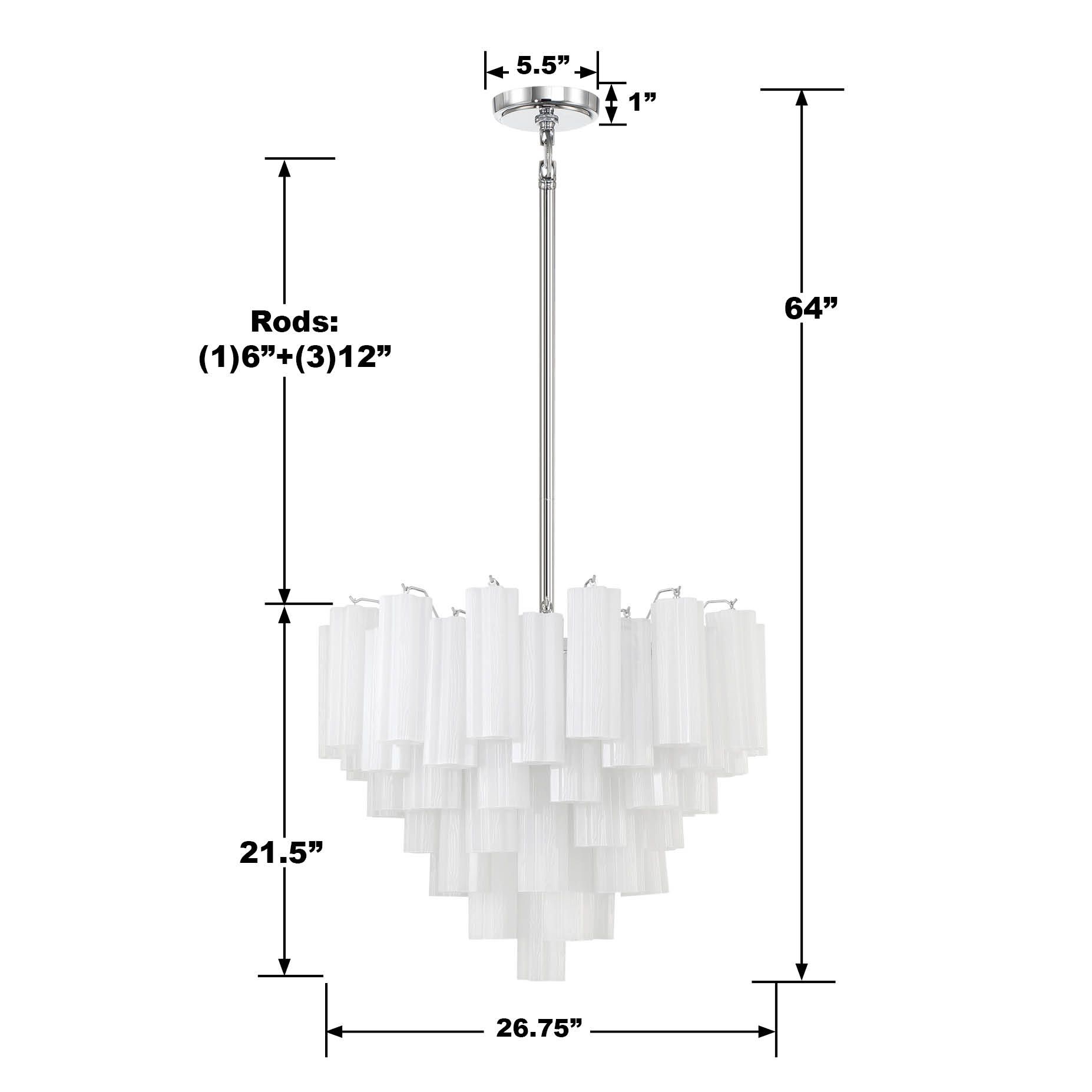 Crystorama Addis 26.75'' Polished Chrome Chandelier