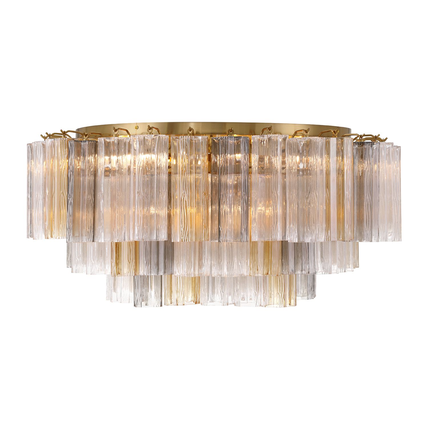 Image 4 Crystorama Addis 32'' Aged Brass Flush Mount more views