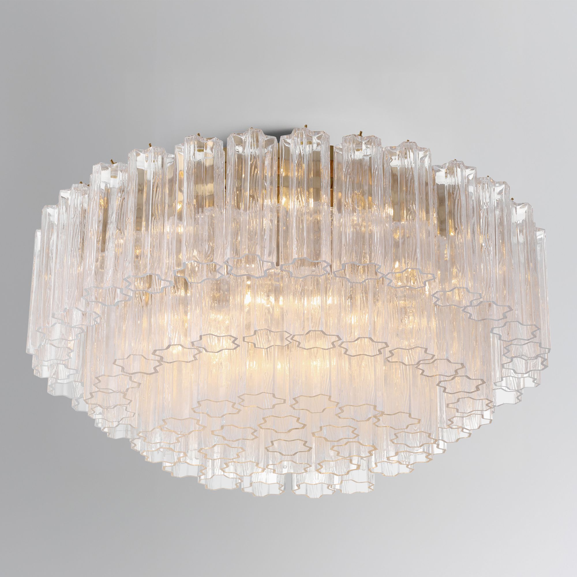 Image 7 Crystorama Addis 32'' Aged Brass Flush Mount more views