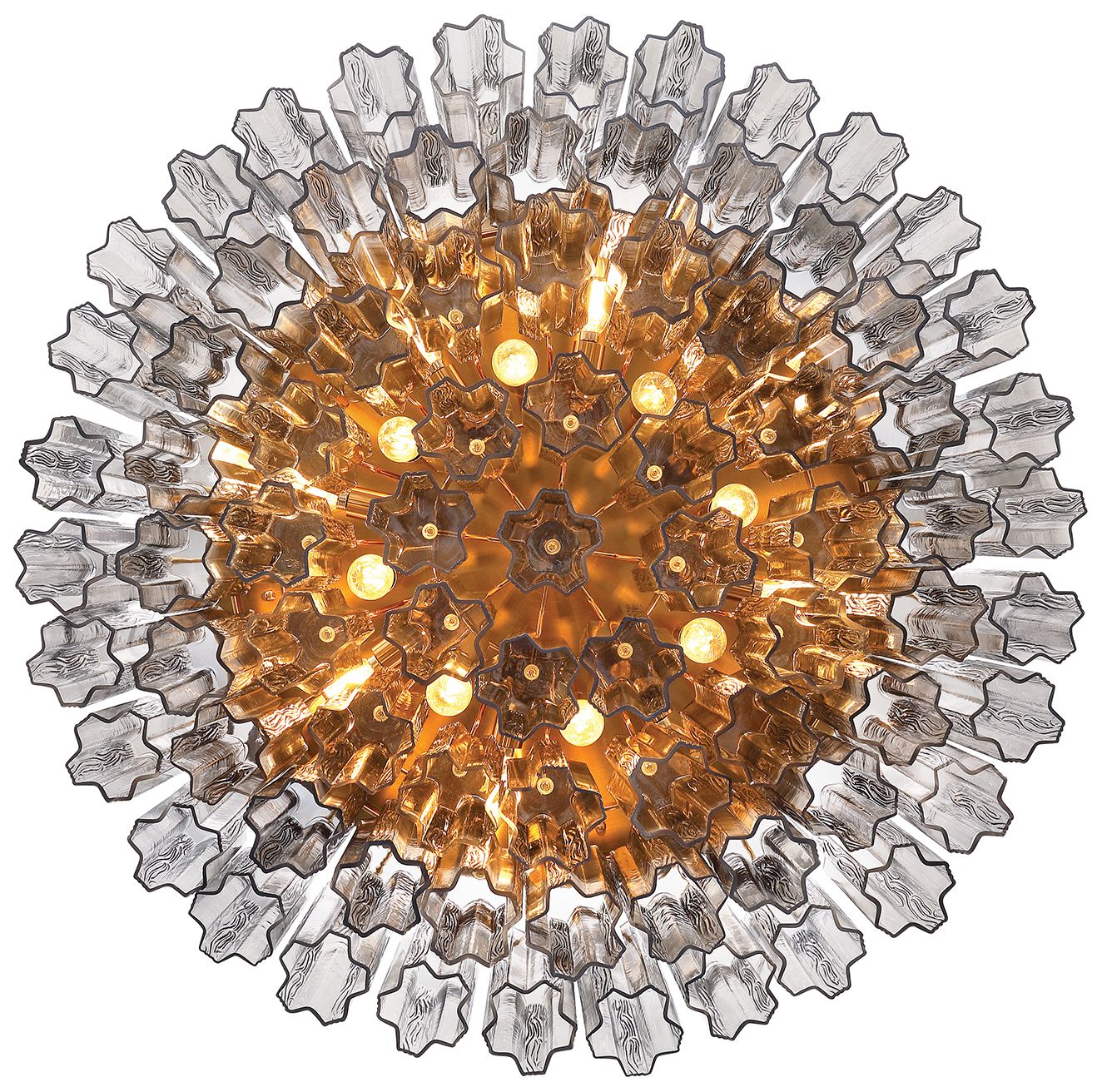 Image 3 Crystorama Addis 32'' Aged Brass Flush Mount more views