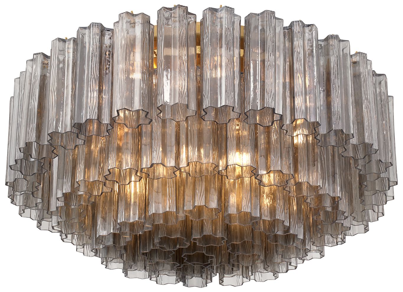 Image 4 Crystorama Addis 32'' Aged Brass Flush Mount more views