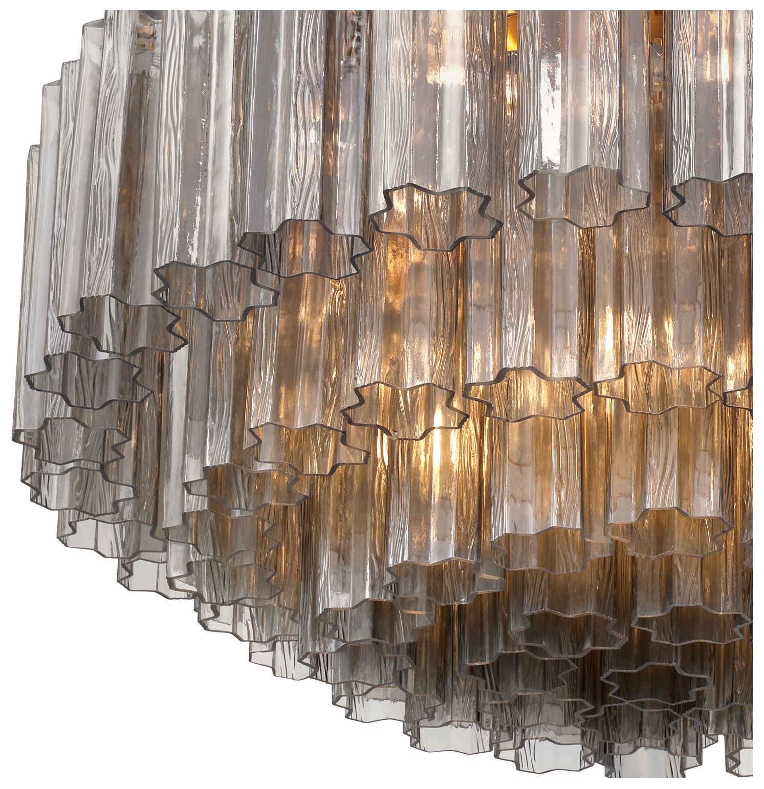 Image 6 Crystorama Addis 32'' Aged Brass Flush Mount more views