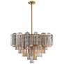 2_Crystorama Addis 32" Wide Aged Brass Chandelier with Autumn Glass