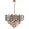 Crystorama Addis 32" Wide Aged Brass Chandelier with Autumn Glass