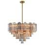 3_Crystorama Addis 32" Wide Aged Brass Chandelier with Autumn Glass more views