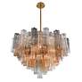 4_Crystorama Addis 32" Wide Aged Brass Chandelier with Autumn Glass more views