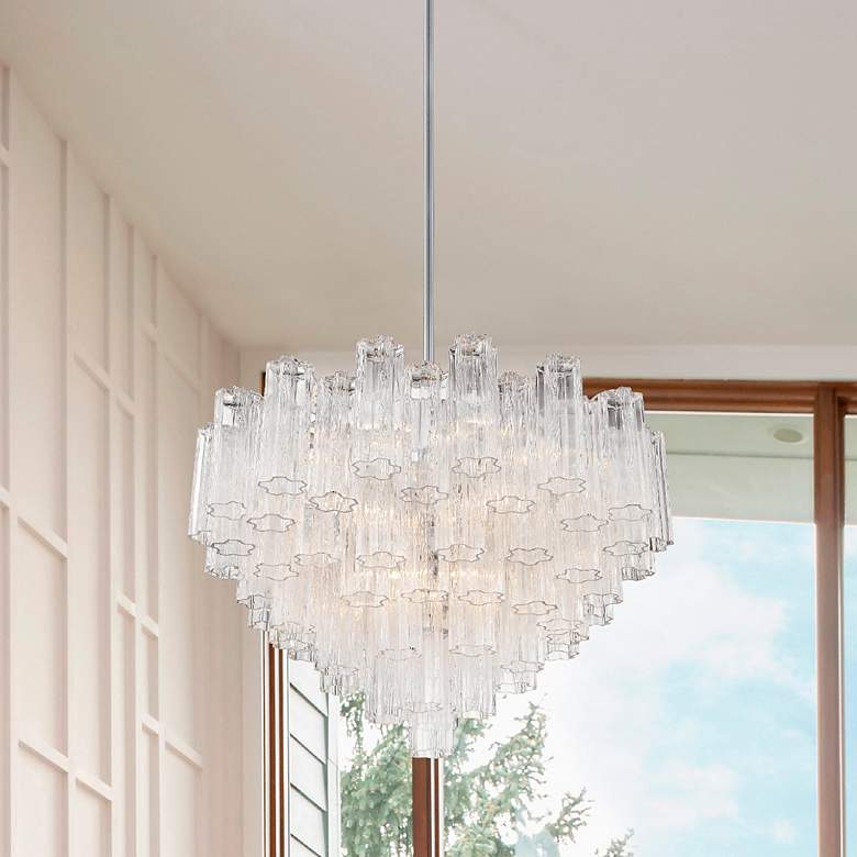 Image 1 Crystorama Addis 32"W Polished Chrome 16-Light Chandelier