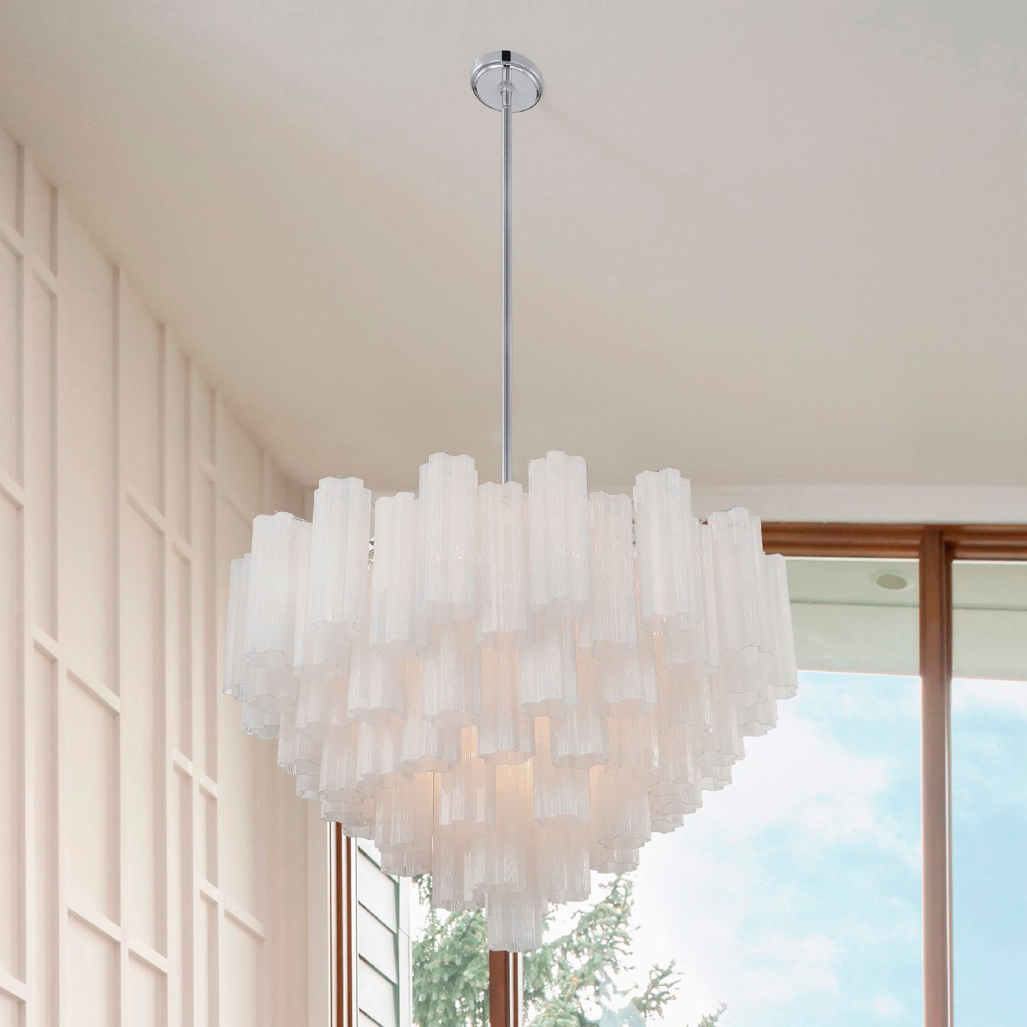 Image 7 Crystorama Addis 32'' Polished Chrome Chandelier more views