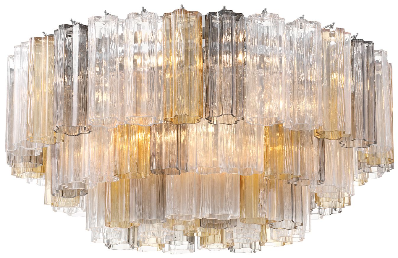 Crystorama Addis 32'' Polished Chrome Flush Mount