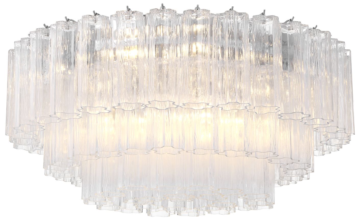 Crystorama Addis 32'' Polished Chrome Flush Mount