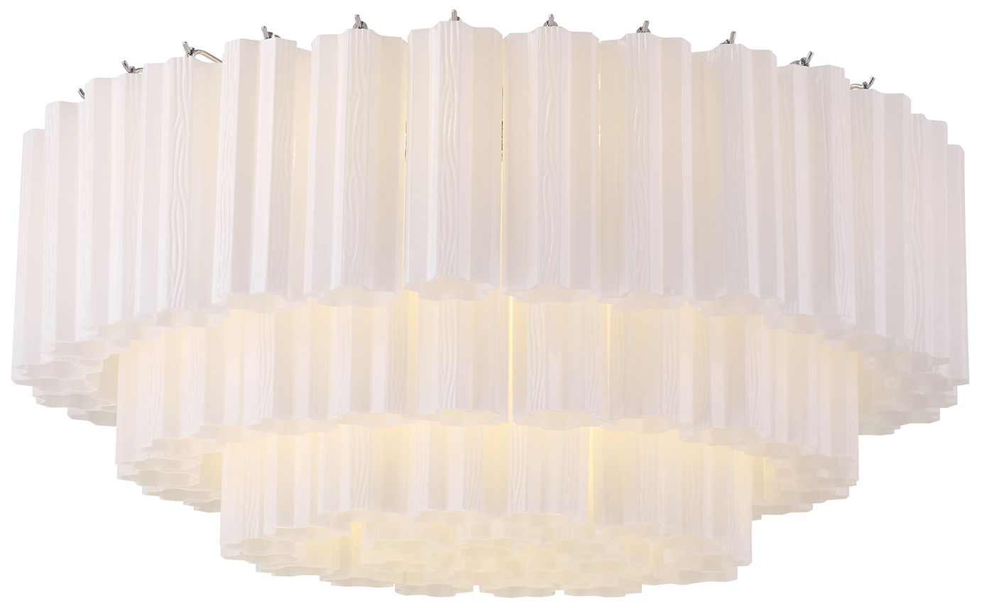 Crystorama Addis 32'' Polished Chrome Flush Mount