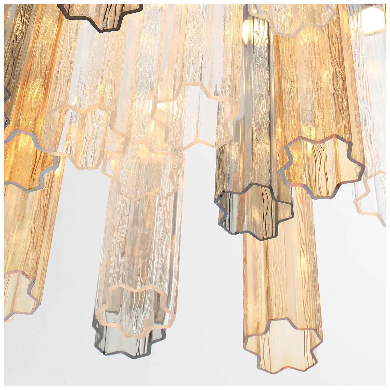 Image 5 Crystorama Addis 36" Integrated LED Multi-Light  Aged Brass Pendant more views