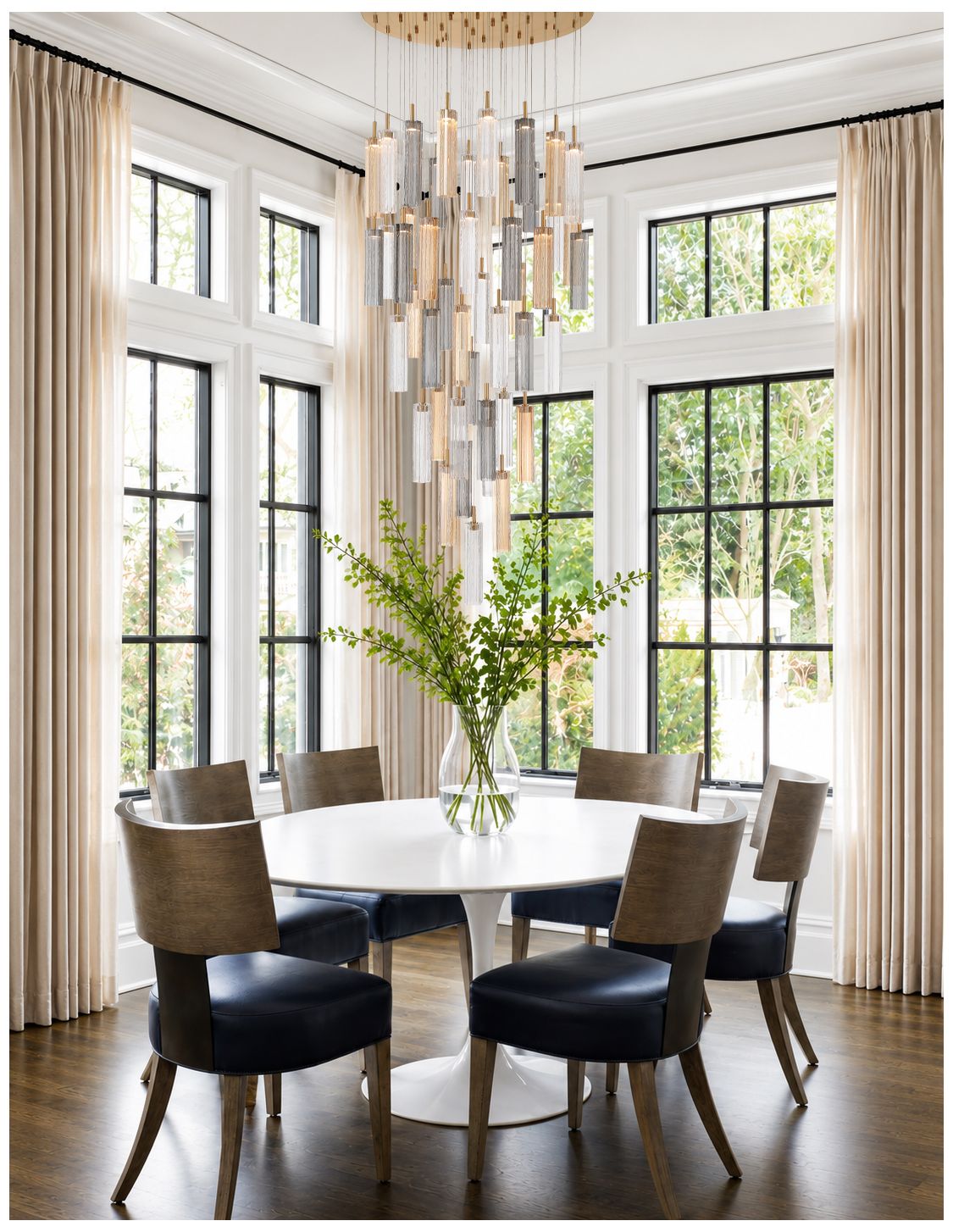 Image 7 Crystorama Addis 36" Integrated LED Multi-Light  Aged Brass Pendant more views