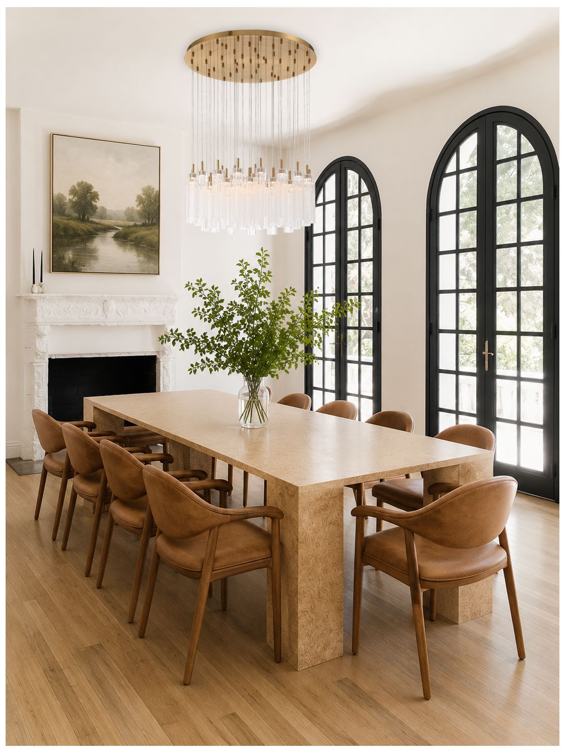 Image 7 Crystorama Addis 36" Integrated LED Multi-Light  Aged Brass Pendant more views