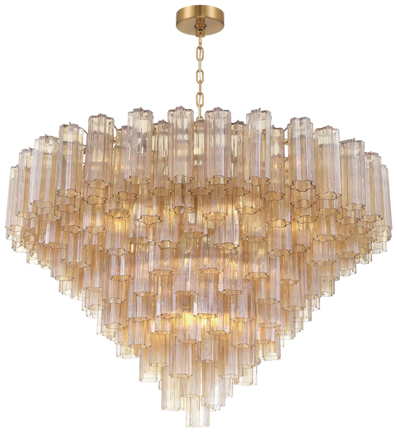 Image 3 Crystorama Addis 49'' Aged Brass Chandelier more views