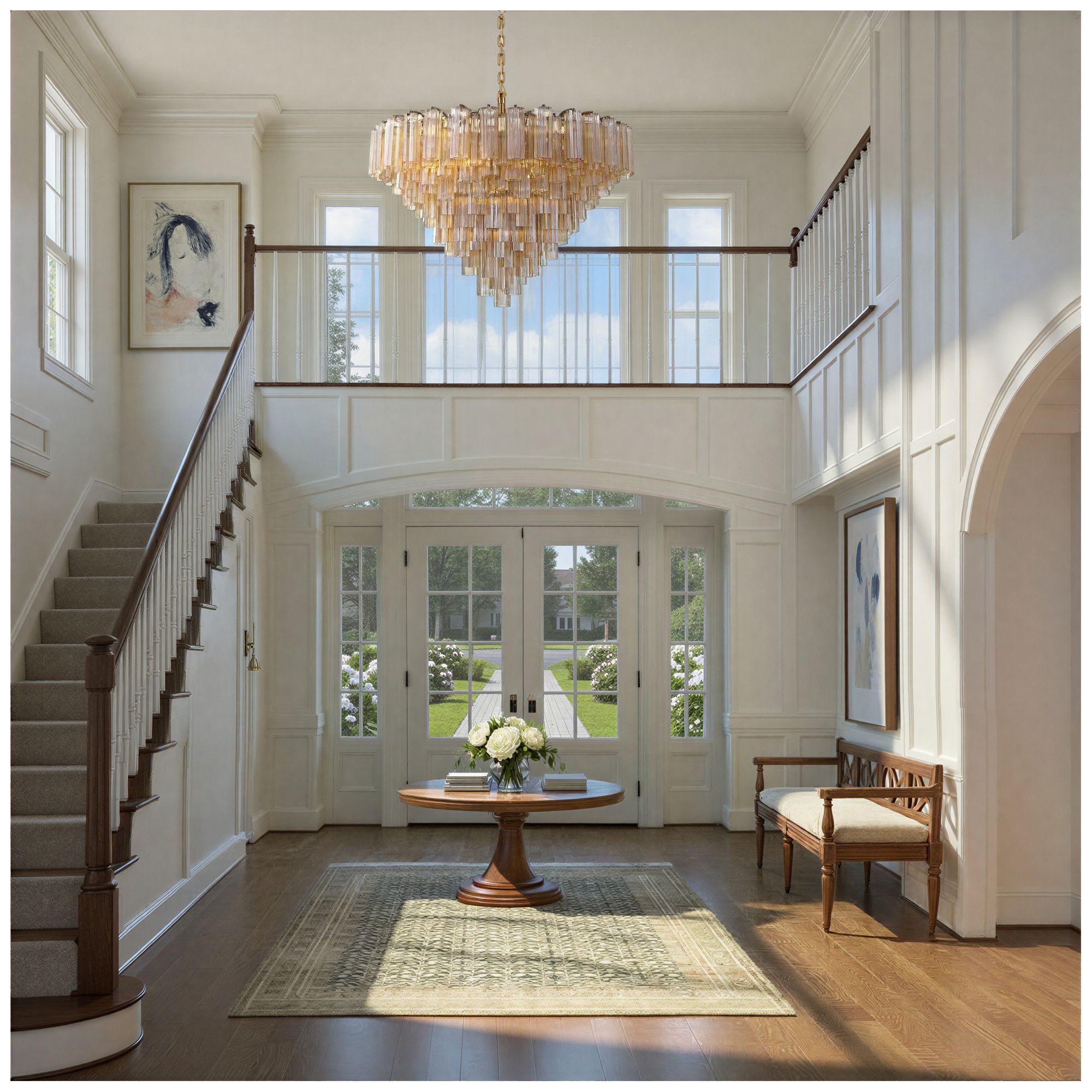 Image 6 Crystorama Addis 49'' Aged Brass Chandelier more views