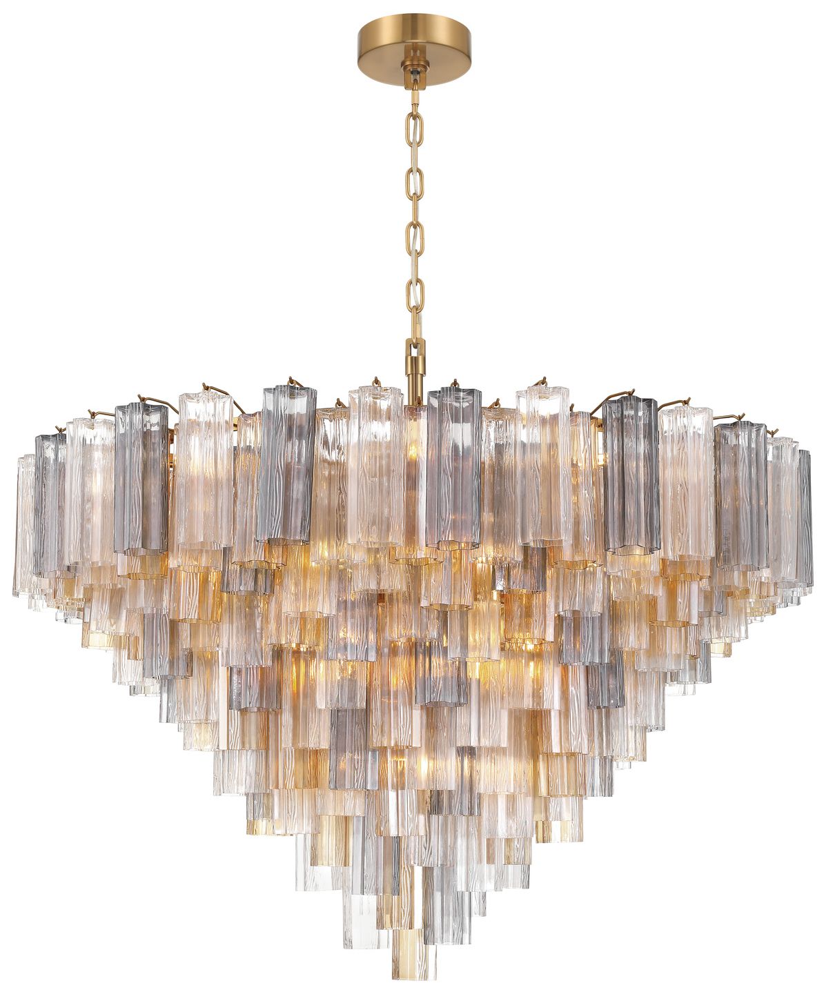 Crystorama Addis 49'' Aged Brass Chandelier