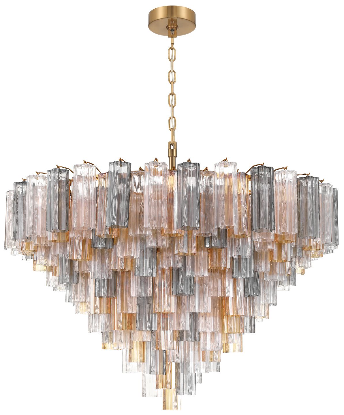 Image 2 Crystorama Addis 49'' Aged Brass Chandelier more views