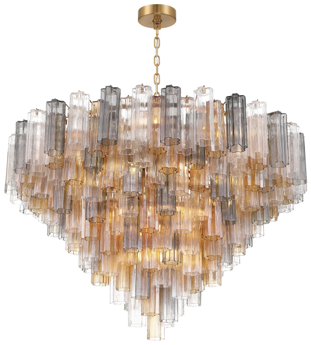 Image 3 Crystorama Addis 49'' Aged Brass Chandelier more views