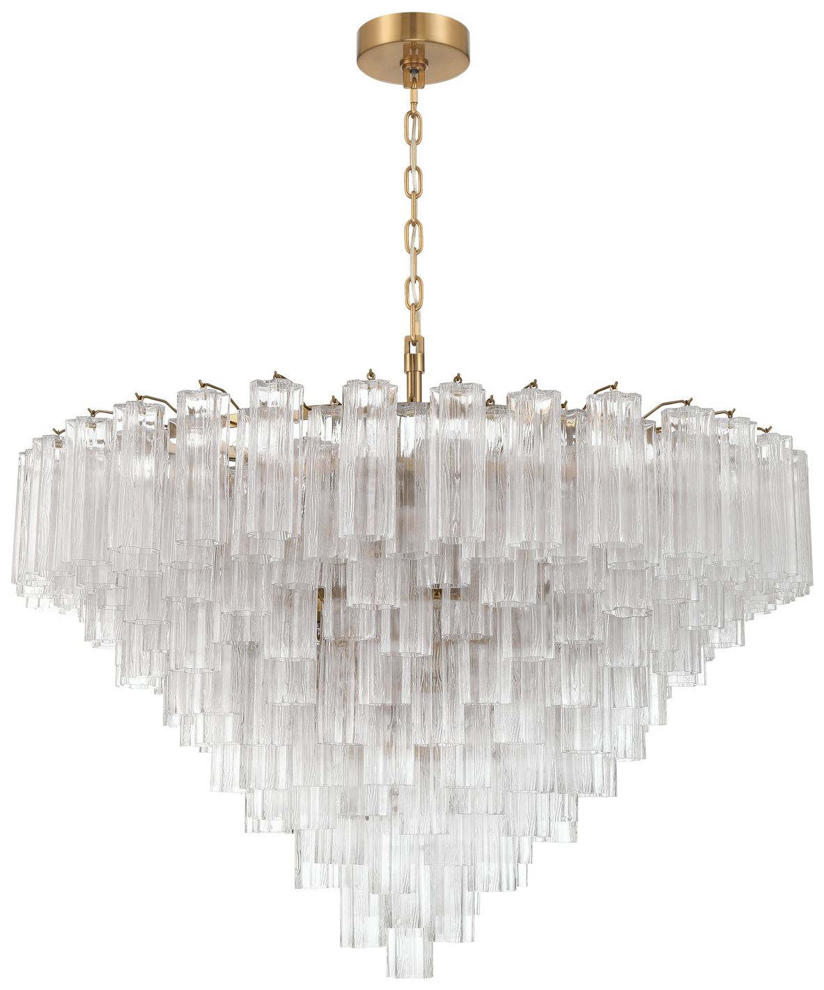 Image 2 Crystorama Addis 49'' Aged Brass Chandelier more views