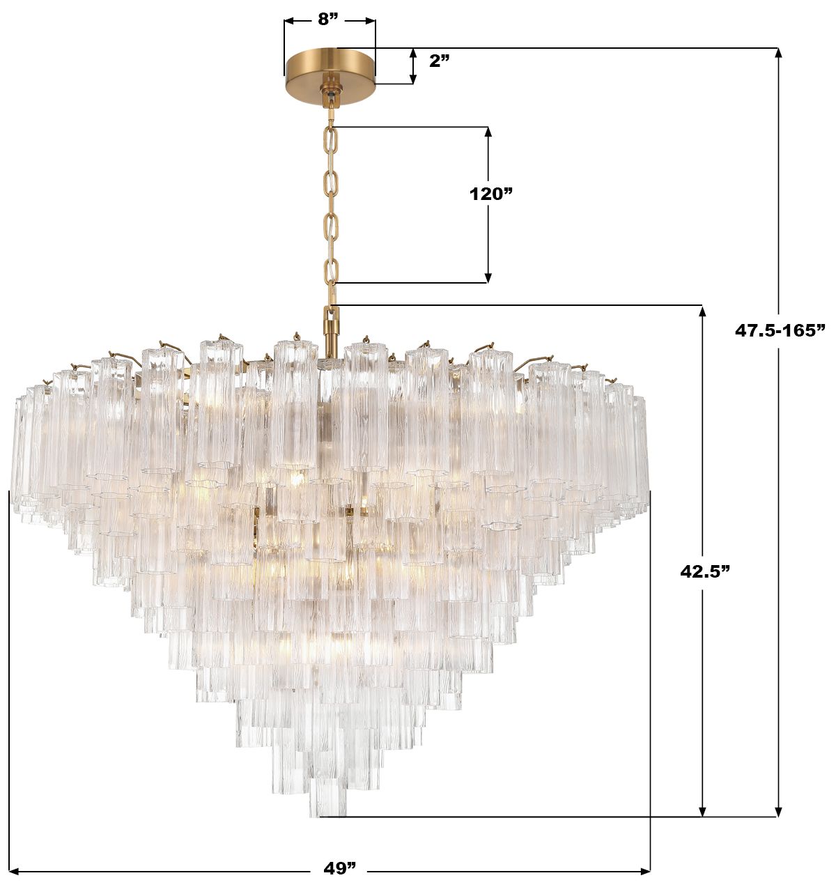 Image 7 Crystorama Addis 49'' Aged Brass Chandelier more views