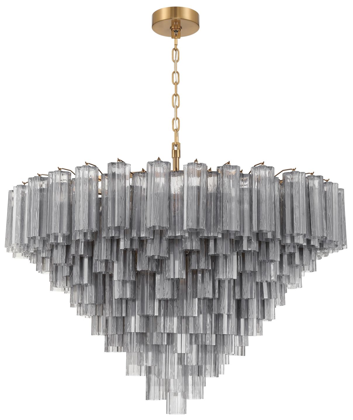 Image 2 Crystorama Addis 49'' Aged Brass Chandelier more views