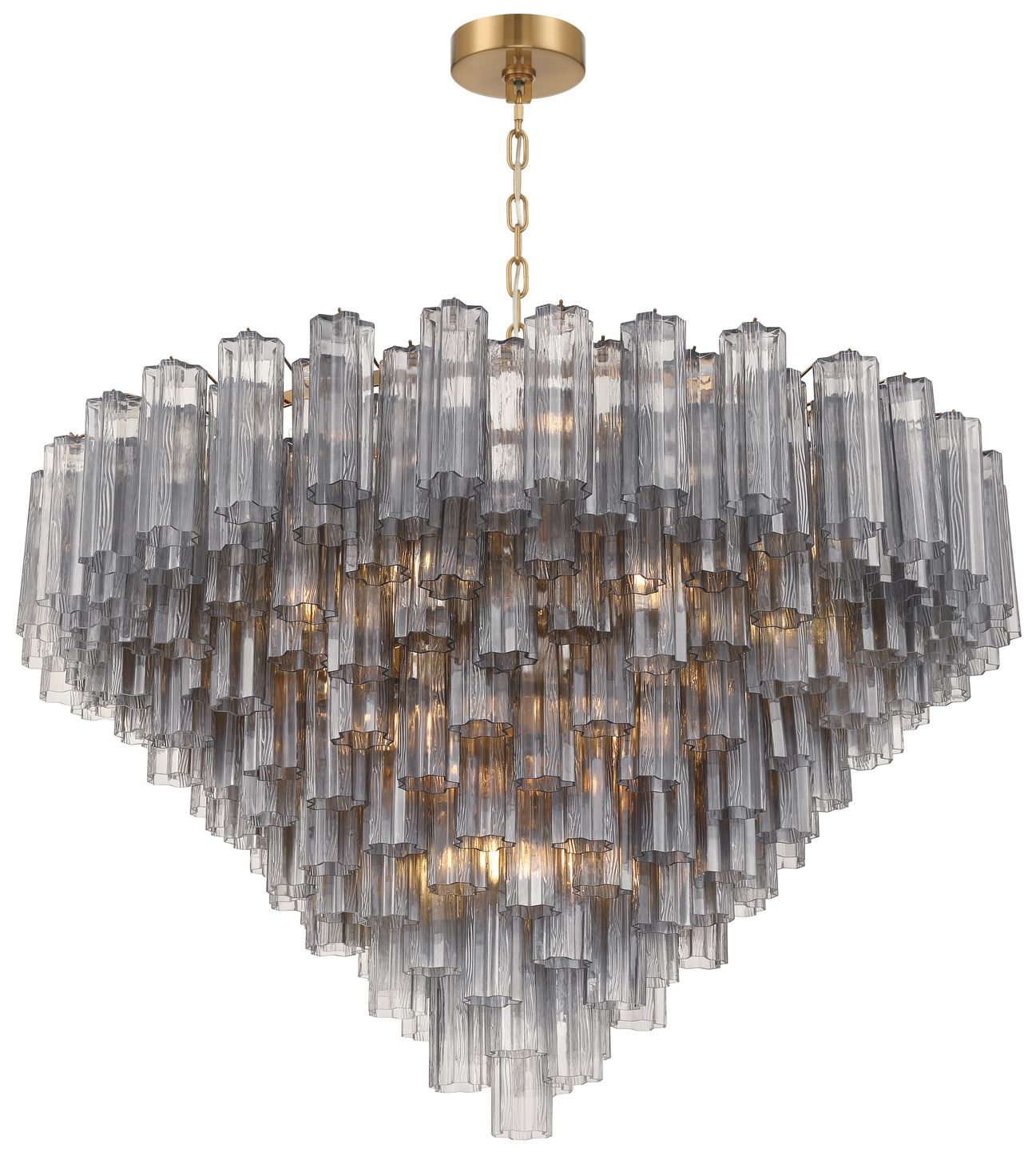 Image 3 Crystorama Addis 49'' Aged Brass Chandelier more views