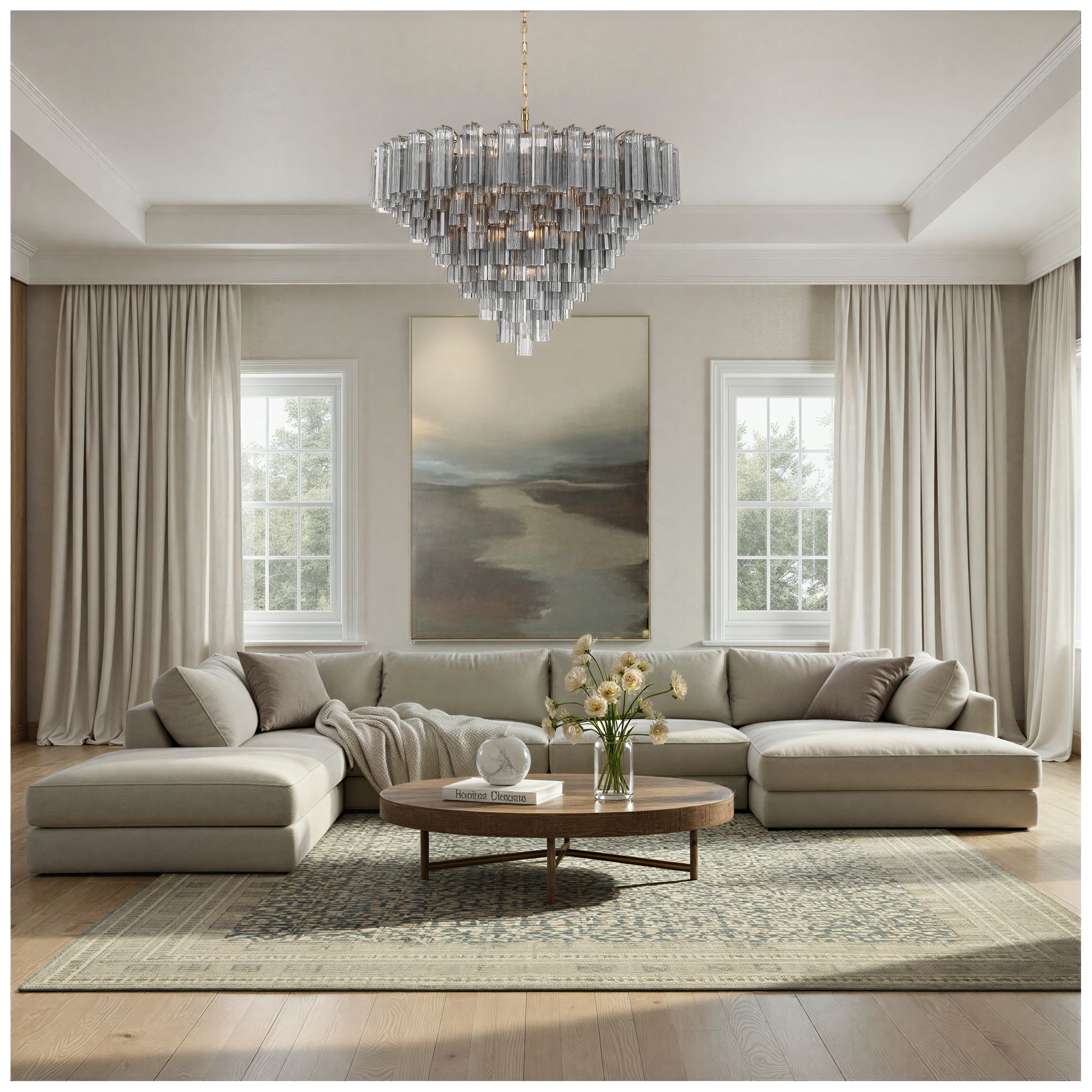 Image 6 Crystorama Addis 49'' Aged Brass Chandelier more views