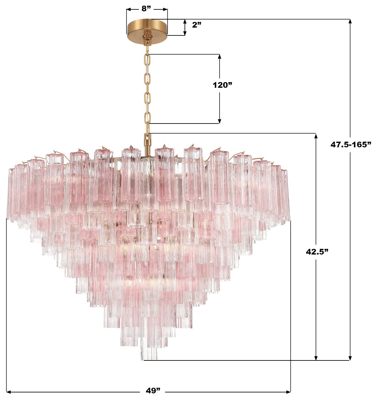 Image 7 Crystorama Addis 49'' Aged Brass Chandelier more views