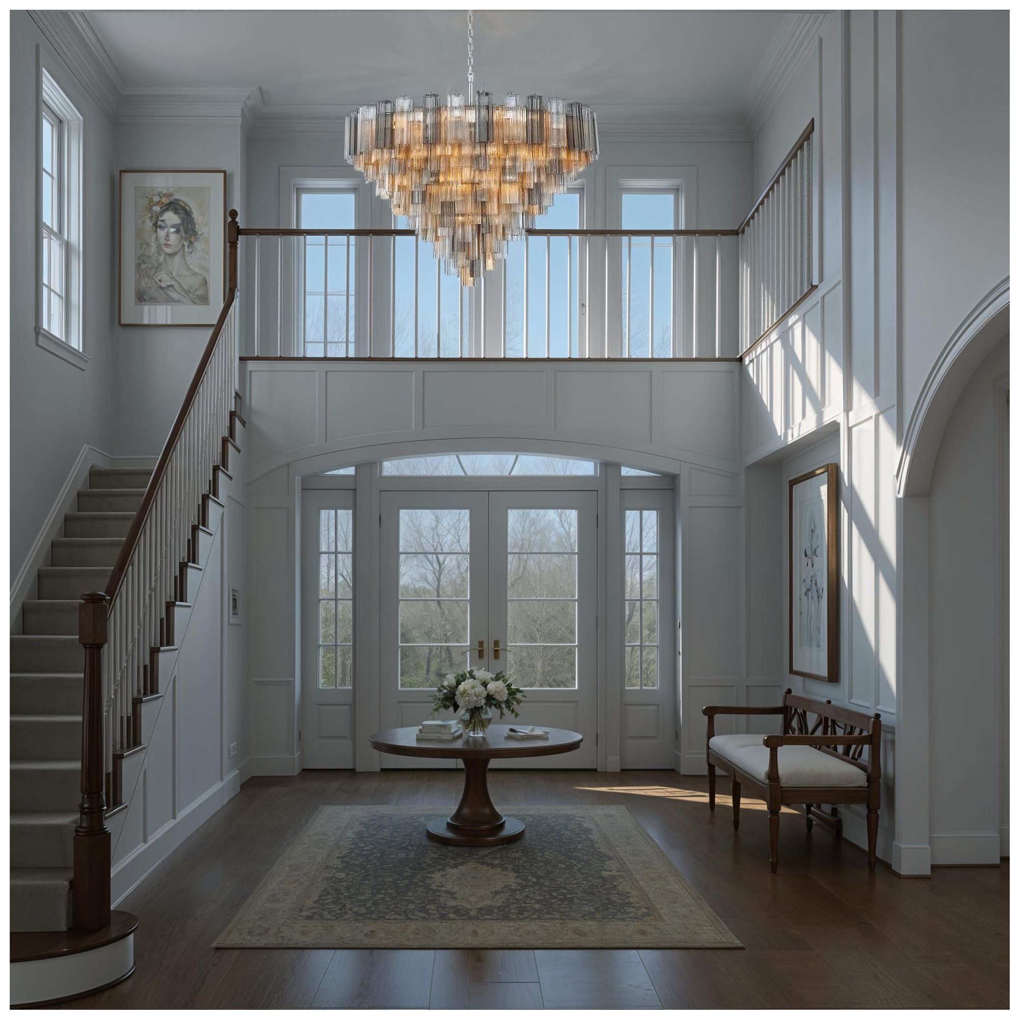 Image 6 Crystorama Addis 49'' Polished Chrome Chandelier more views