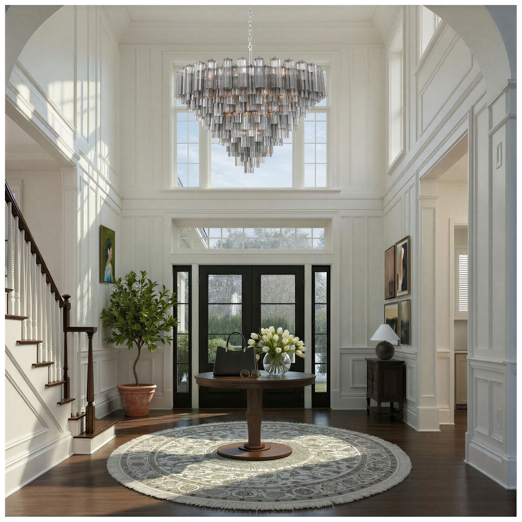 Image 6 Crystorama Addis 49'' Polished Chrome Chandelier more views