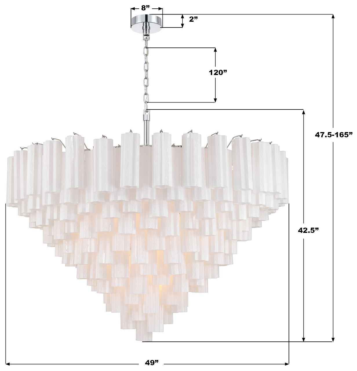 Image 7 Crystorama Addis 49in.  Polished Chrome more views
