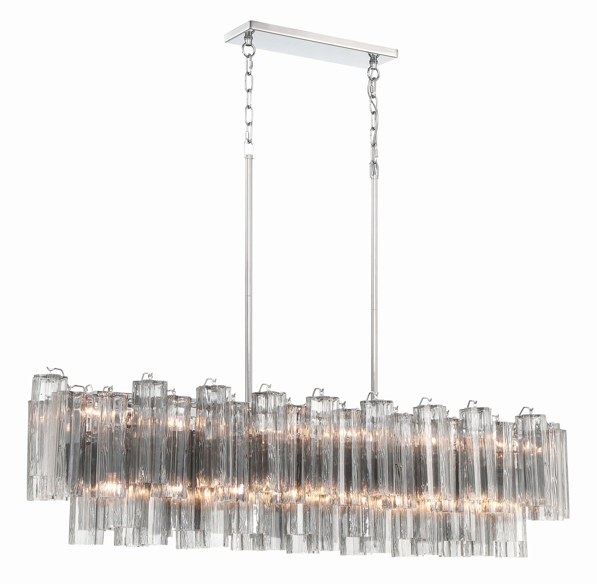 Image 2 Crystorama Addis 51.75'' Polished Chrome Linear Chandelier more views