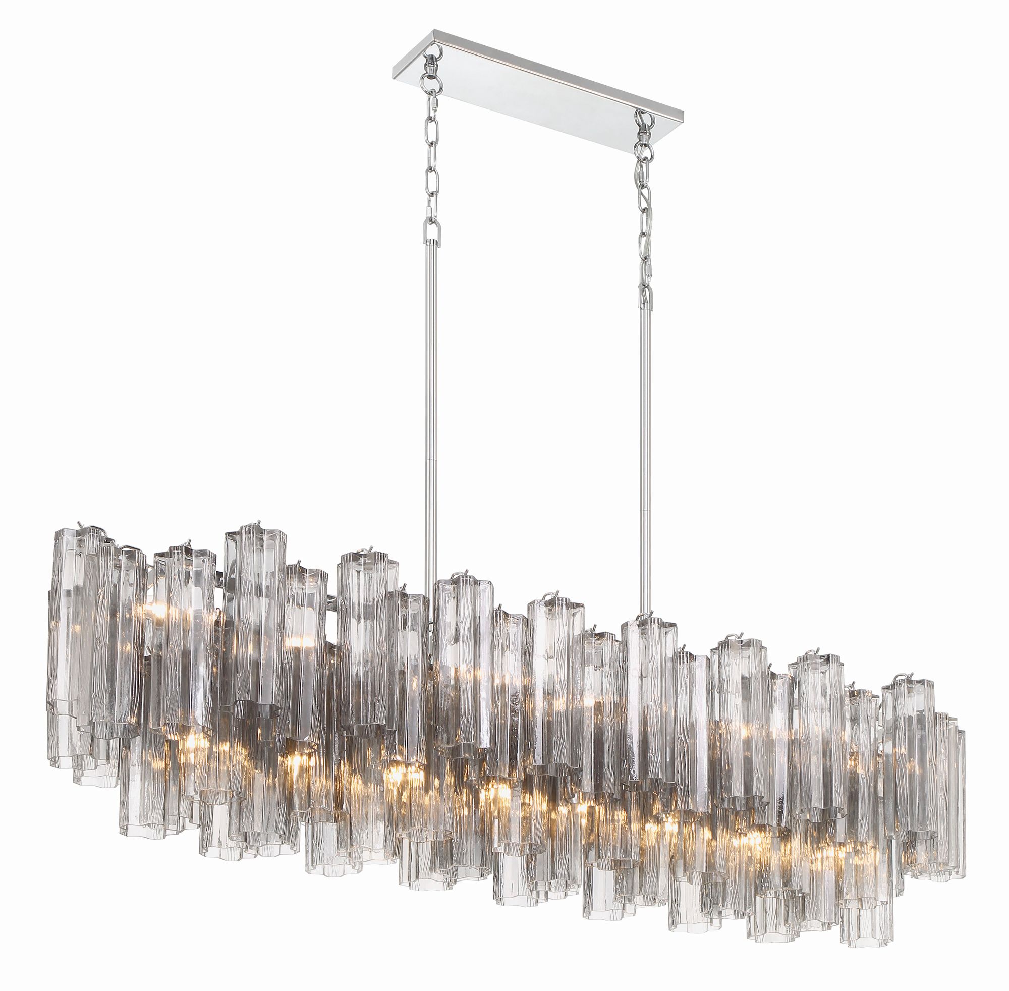 Image 4 Crystorama Addis 51.75'' Polished Chrome Linear Chandelier more views