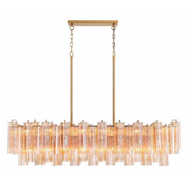 Image 2 Crystorama Addis 51 3/4" Wide Aged Brass Chandelier