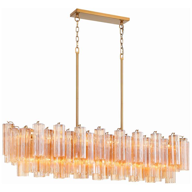 Image 3 Crystorama Addis 51 3/4" Wide Aged Brass Chandelier more views
