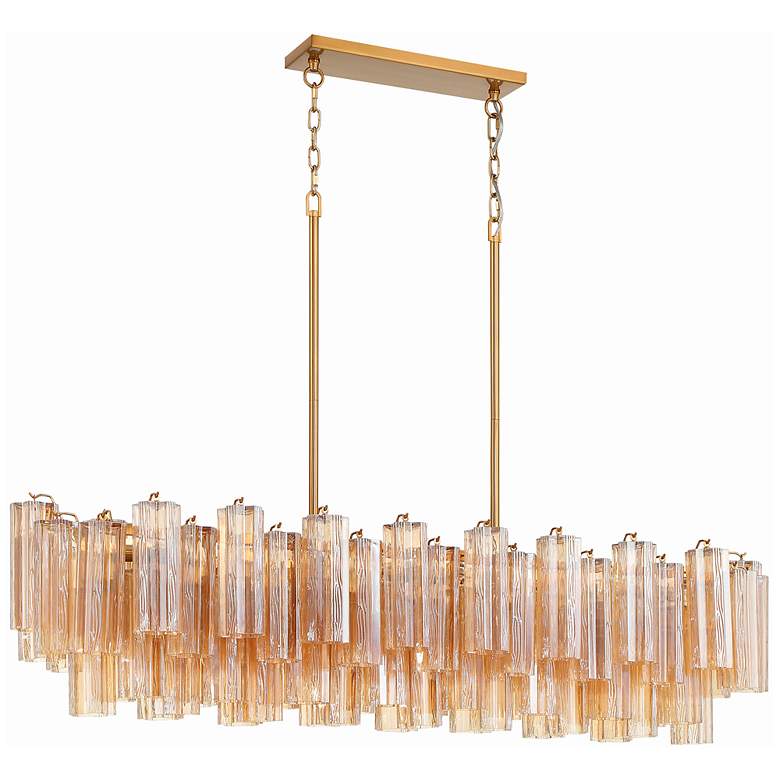 Image 4 Crystorama Addis 51 3/4" Wide Aged Brass Chandelier more views