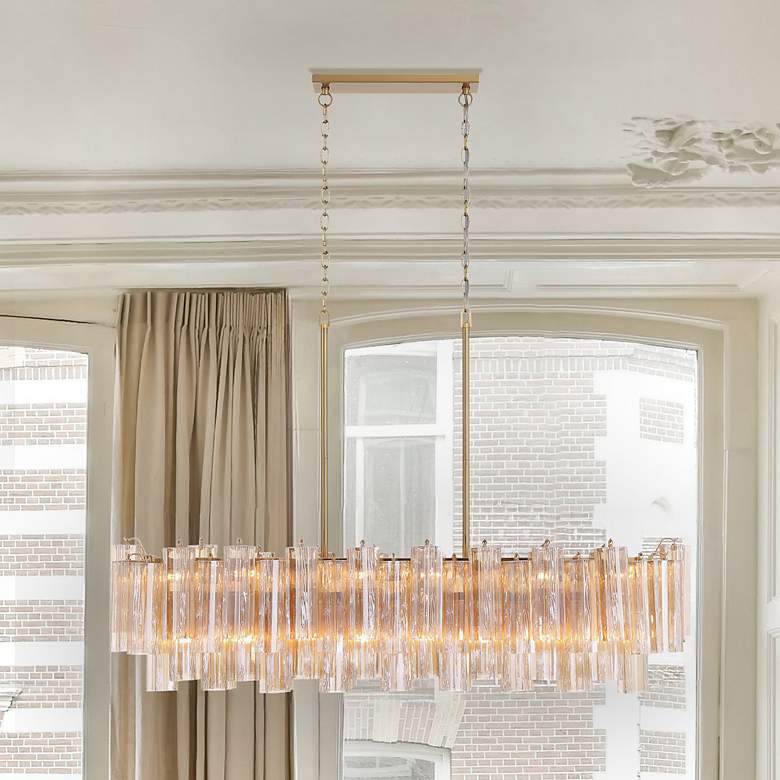 Image 6 Crystorama Addis 51 3/4" Wide Aged Brass Chandelier more views
