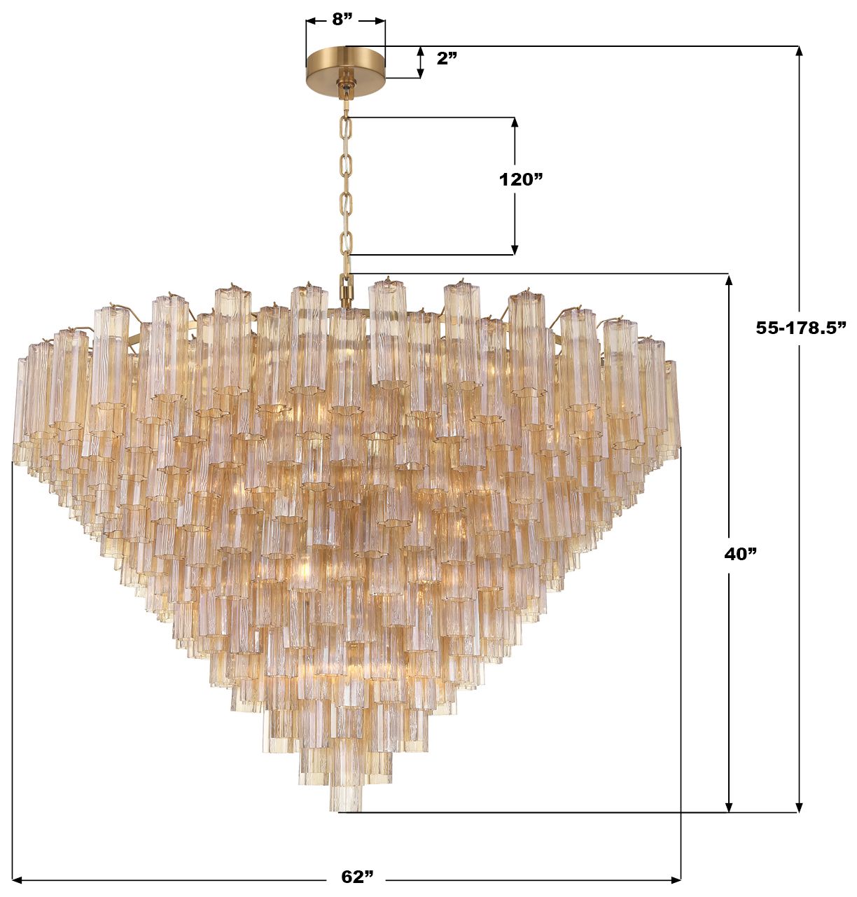Image 6 Crystorama Addis 62'' Aged Brass Chandelier more views